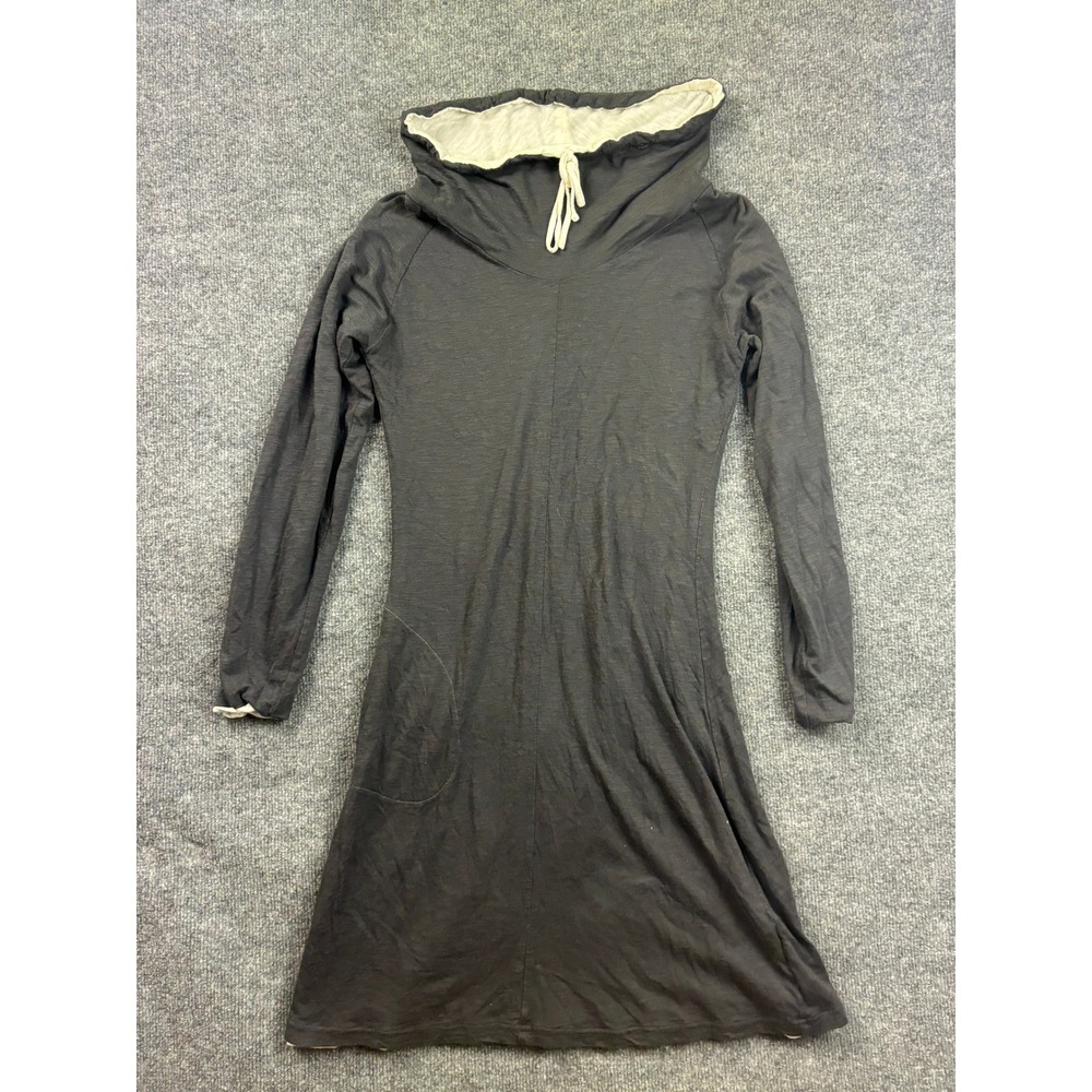 Kuhl Cowl Neck Dress Womens Small Gray‎ Modal Cotton Long Sleeve Pocket Lined